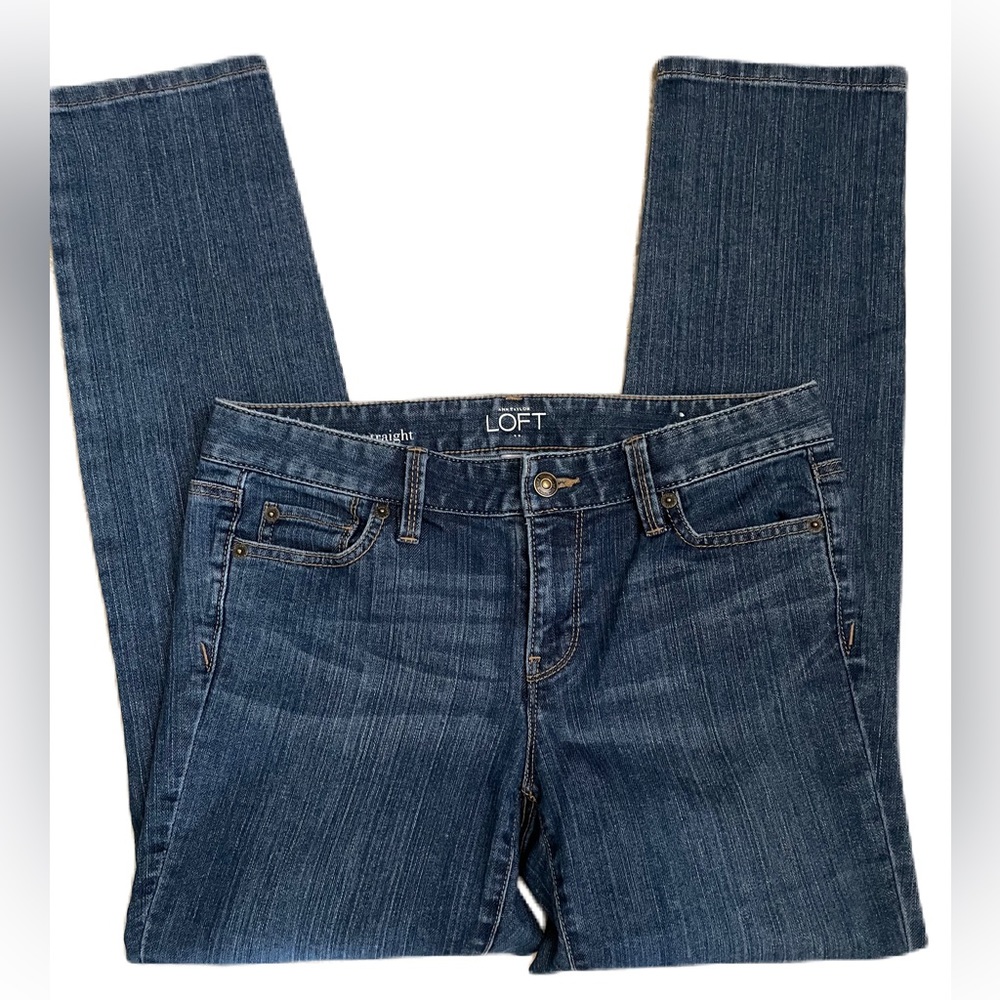 Ann Taylor Loft Modern Straight Leg Ladies Denim Jeans - Size 4P - Picture 11 of 12